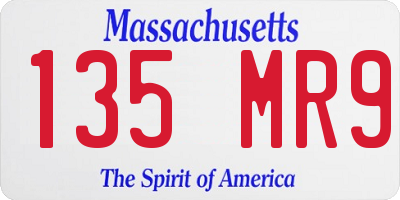 MA license plate 135MR9