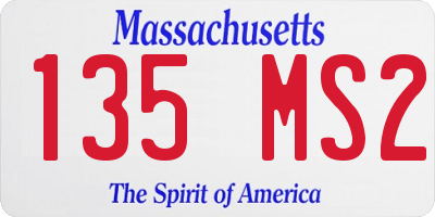 MA license plate 135MS2