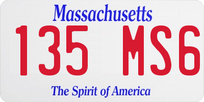 MA license plate 135MS6