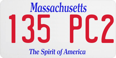 MA license plate 135PC2