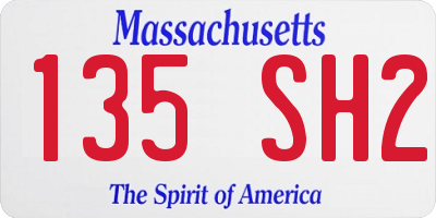 MA license plate 135SH2