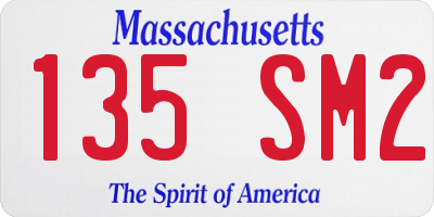 MA license plate 135SM2