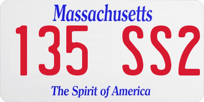 MA license plate 135SS2