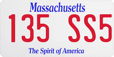 MA license plate 135SS5