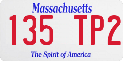 MA license plate 135TP2