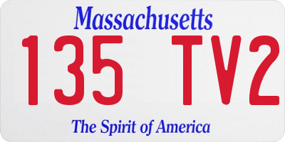 MA license plate 135TV2