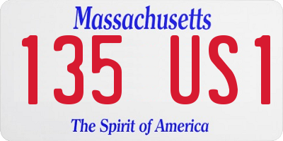 MA license plate 135US1