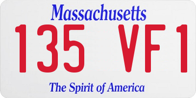 MA license plate 135VF1