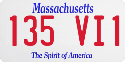 MA license plate 135VI1