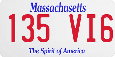 MA license plate 135VI6