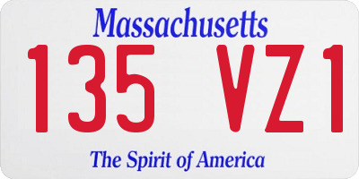 MA license plate 135VZ1
