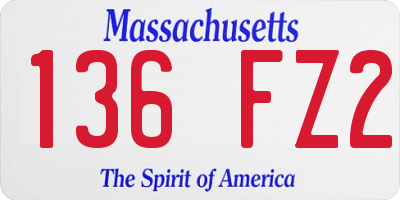 MA license plate 136FZ2