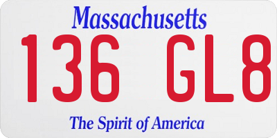 MA license plate 136GL8