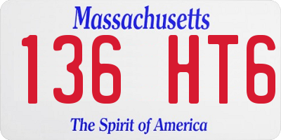 MA license plate 136HT6