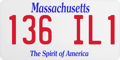 MA license plate 136IL1