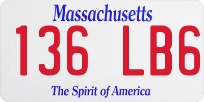 MA license plate 136LB6