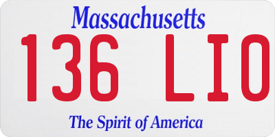 MA license plate 136LI0