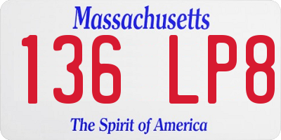 MA license plate 136LP8