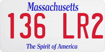MA license plate 136LR2