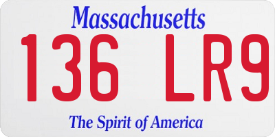 MA license plate 136LR9