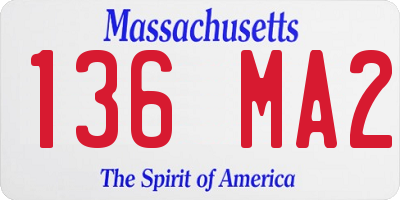 MA license plate 136MA2