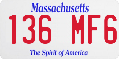 MA license plate 136MF6