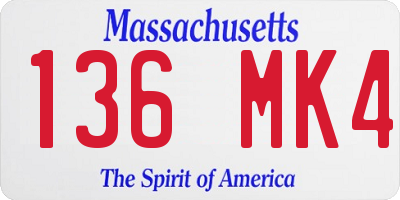 MA license plate 136MK4
