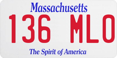 MA license plate 136ML0