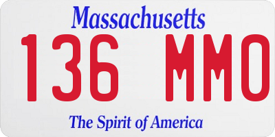 MA license plate 136MM0