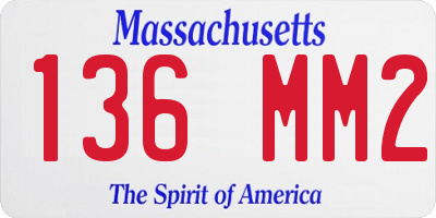 MA license plate 136MM2