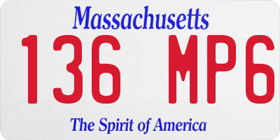 MA license plate 136MP6