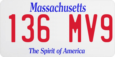 MA license plate 136MV9