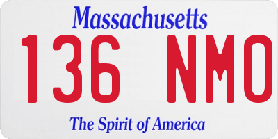 MA license plate 136NM0