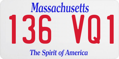 MA license plate 136VQ1