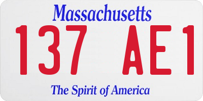 MA license plate 137AE1