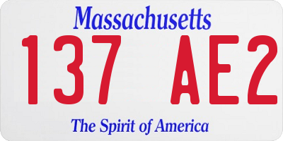 MA license plate 137AE2