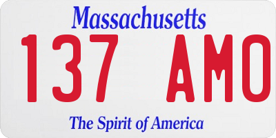 MA license plate 137AM0