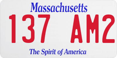 MA license plate 137AM2