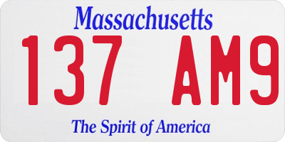 MA license plate 137AM9