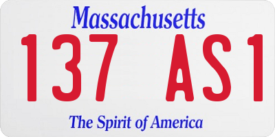 MA license plate 137AS1