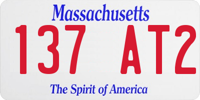 MA license plate 137AT2