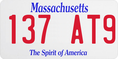 MA license plate 137AT9