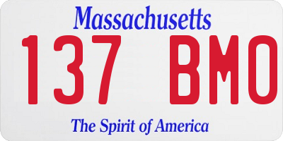 MA license plate 137BM0