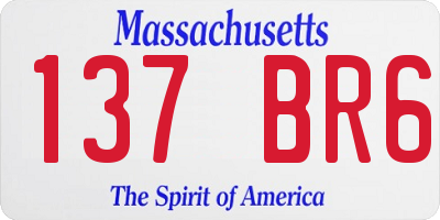 MA license plate 137BR6