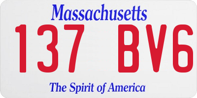 MA license plate 137BV6