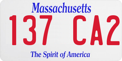 MA license plate 137CA2