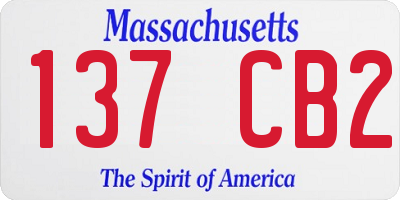 MA license plate 137CB2