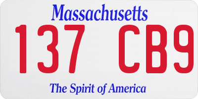 MA license plate 137CB9