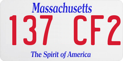 MA license plate 137CF2