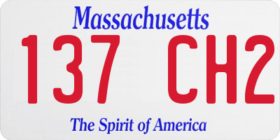 MA license plate 137CH2